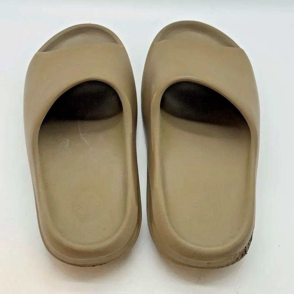 adidas Yeezy Slides Ochre Brown GW1931 Men's 12 Foam Sandals Beach Comfortcore